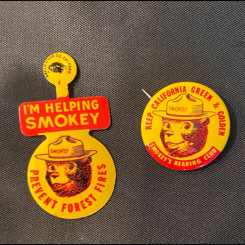 Vintage Smokey the Bear Pins